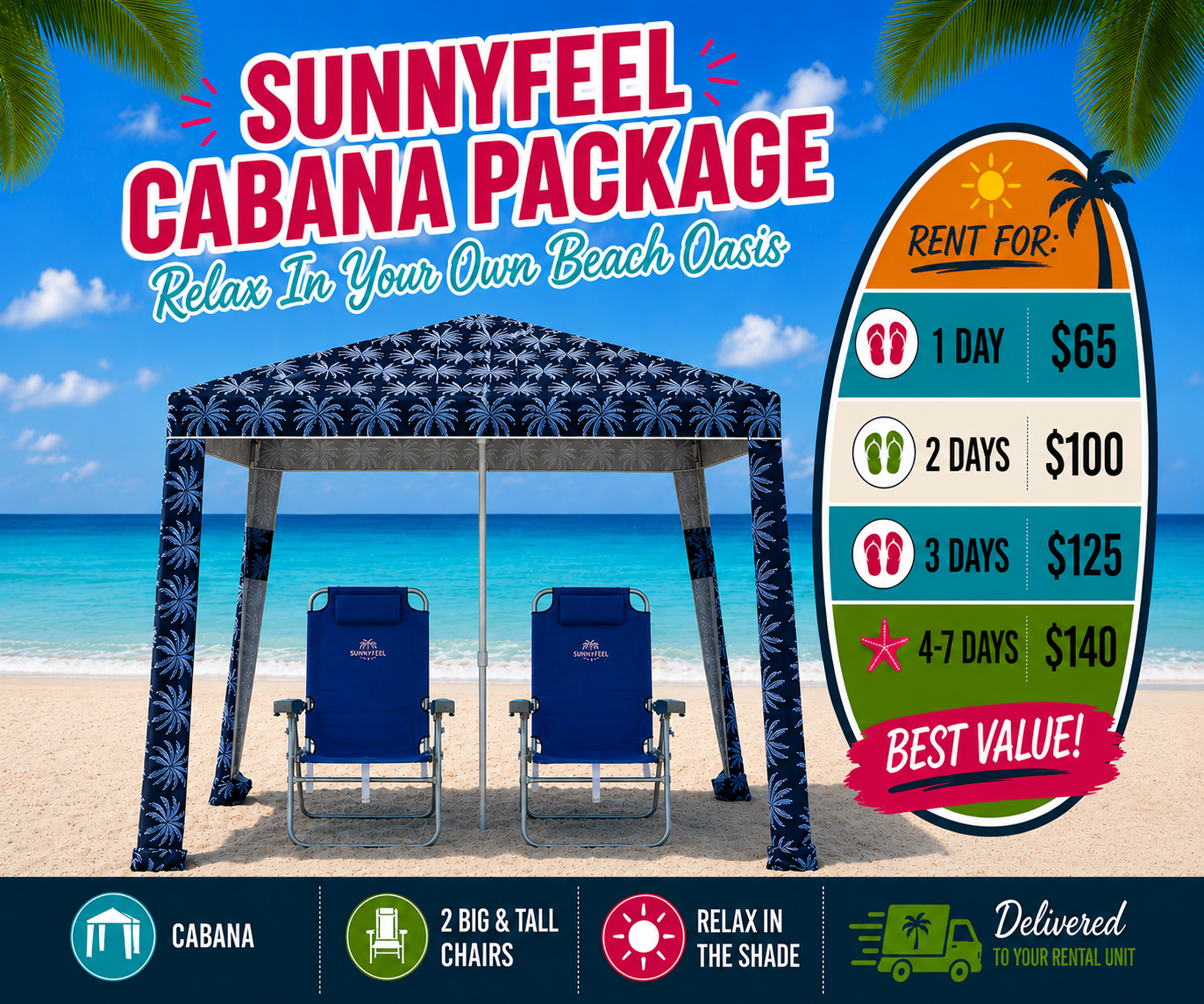 SunnyFeel Cabana Package Master