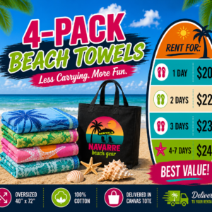 4-Pack Beach Towels